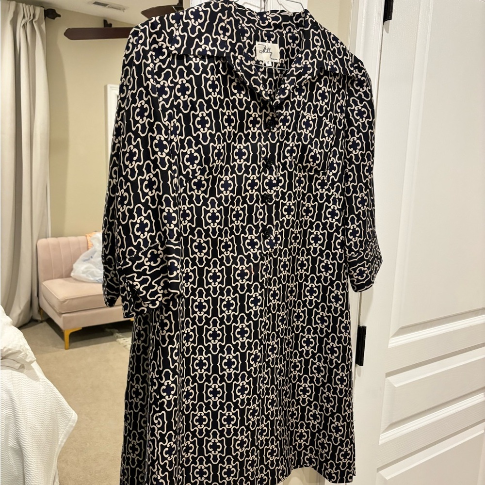 Milly of New York silk shirt dress